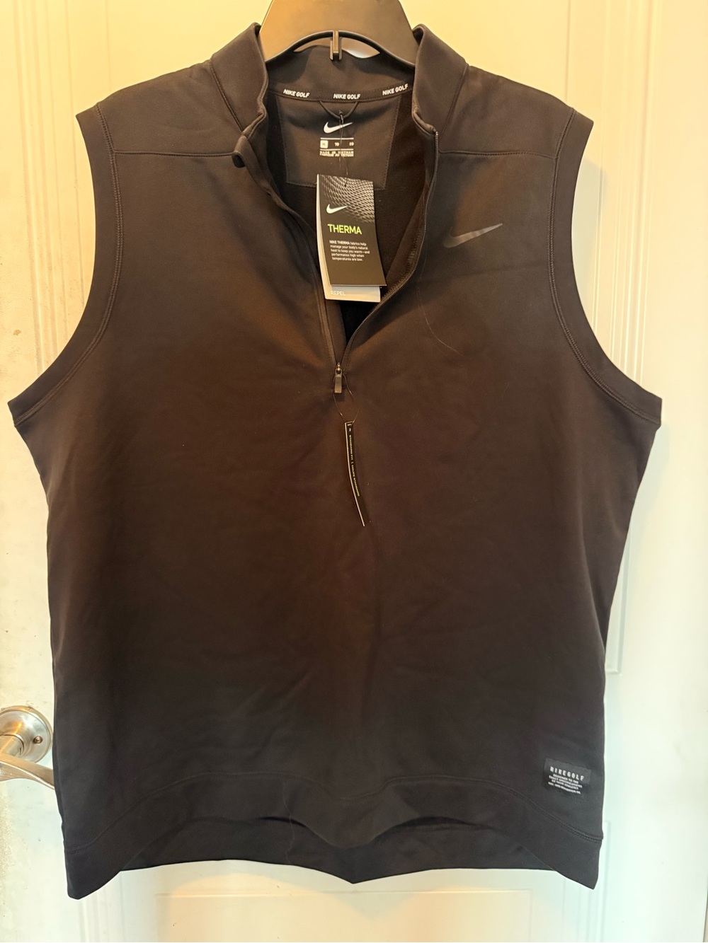 Nike Black Therma Sleeveless Golf Vest